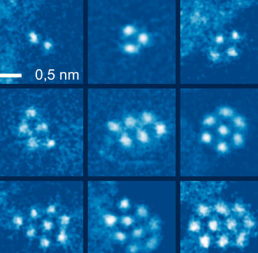 物理学家在室温下捕获稀有气体纳米团簇的直接图像